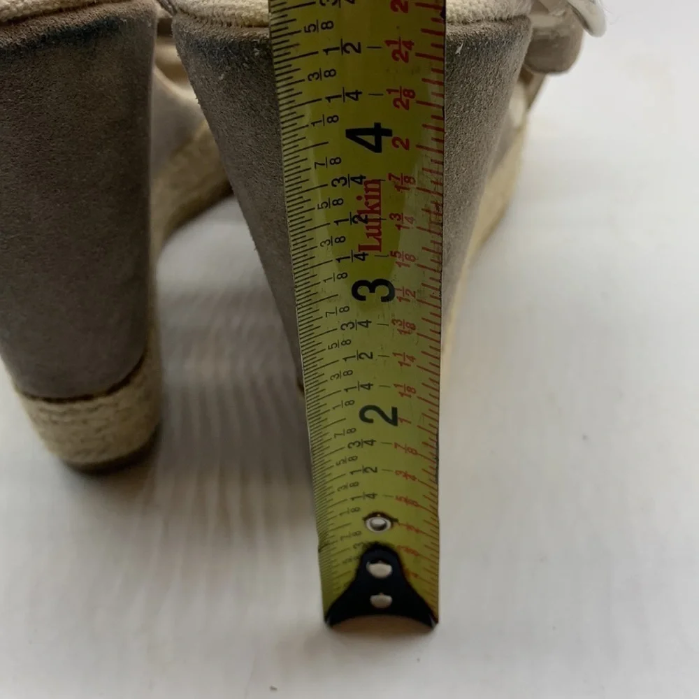 Bette Mueller Taupe suede Wedge Sandals Sz EU 41. MCW0663D